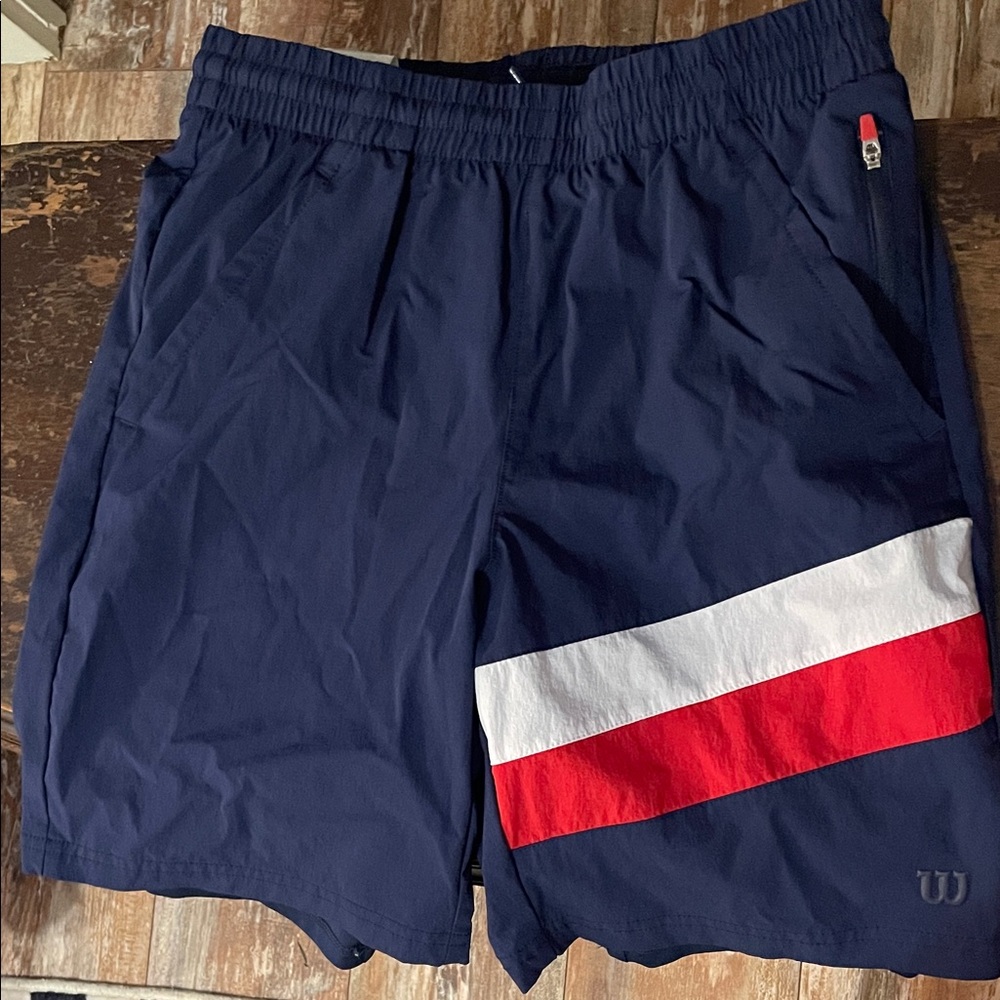 Wilson Kids Navy and Red Shorts